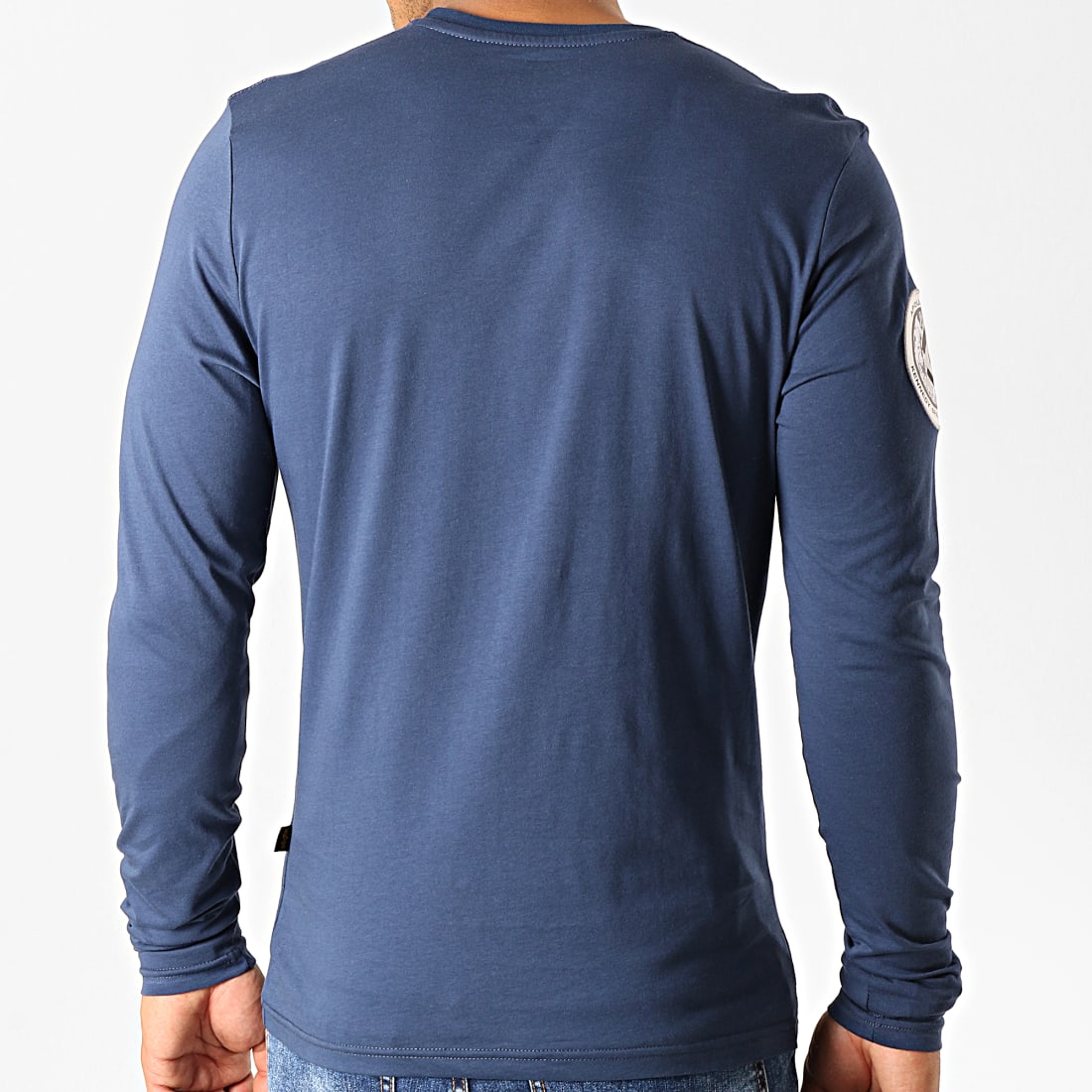 Alpha Industries - Tee Shirt Manches Longues NASA RS Bleu ...