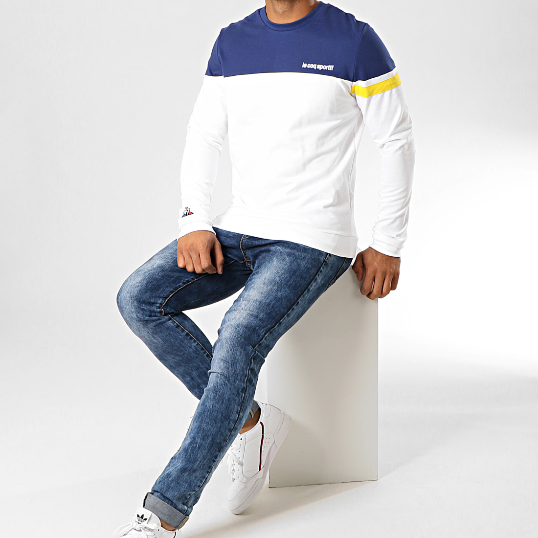 sweat le coq sportif homme jaune