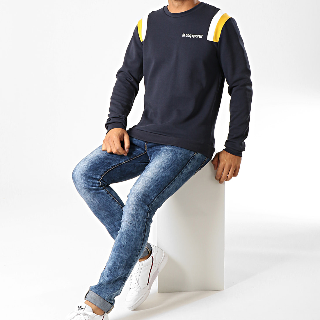 sweat le coq sportif homme jaune