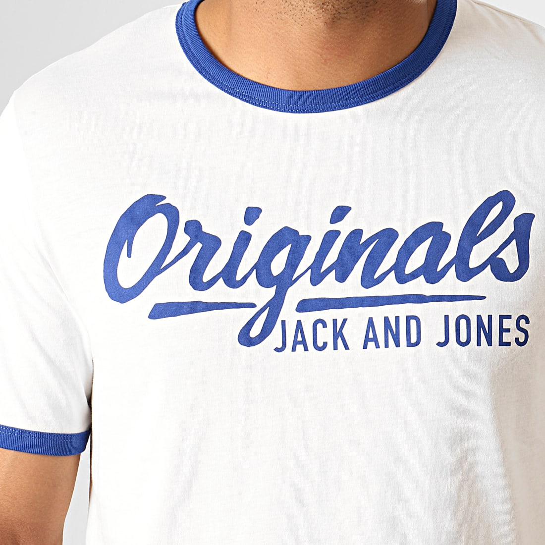 Jack And Jones - Tee Shirt Slim Legend Ecru - LaBoutiqueOfficielle.com