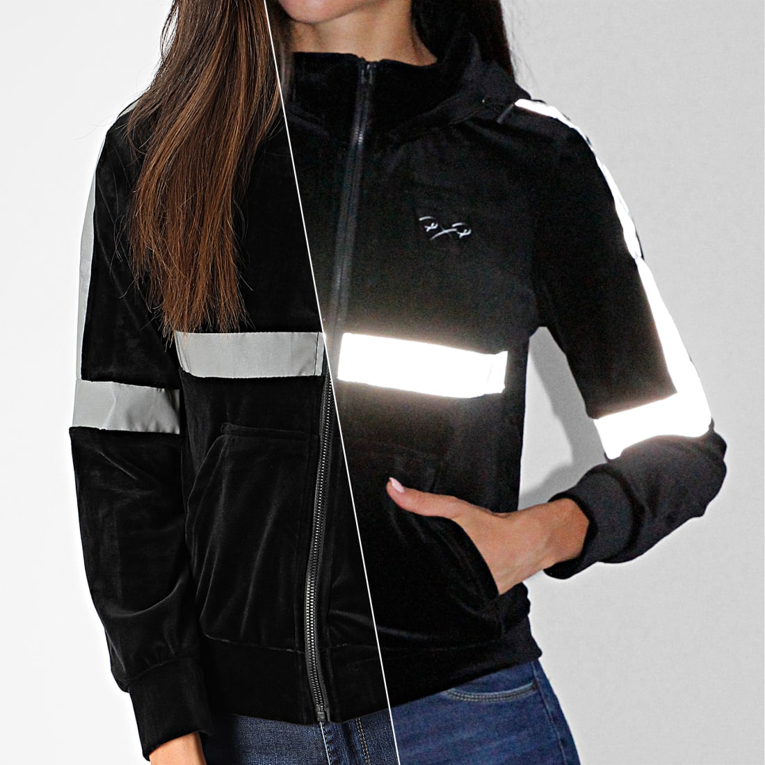 Project X - Veste Zippée Capuche Femme Velours ...