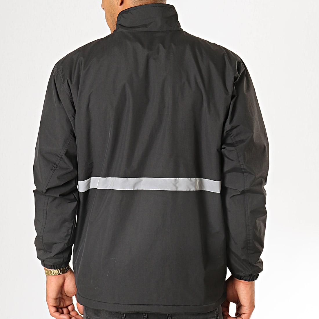 Download Obey - Coupe-Vent Col Zippé Attitude Mock Anorak Noir - LaBoutiqueOfficielle.com