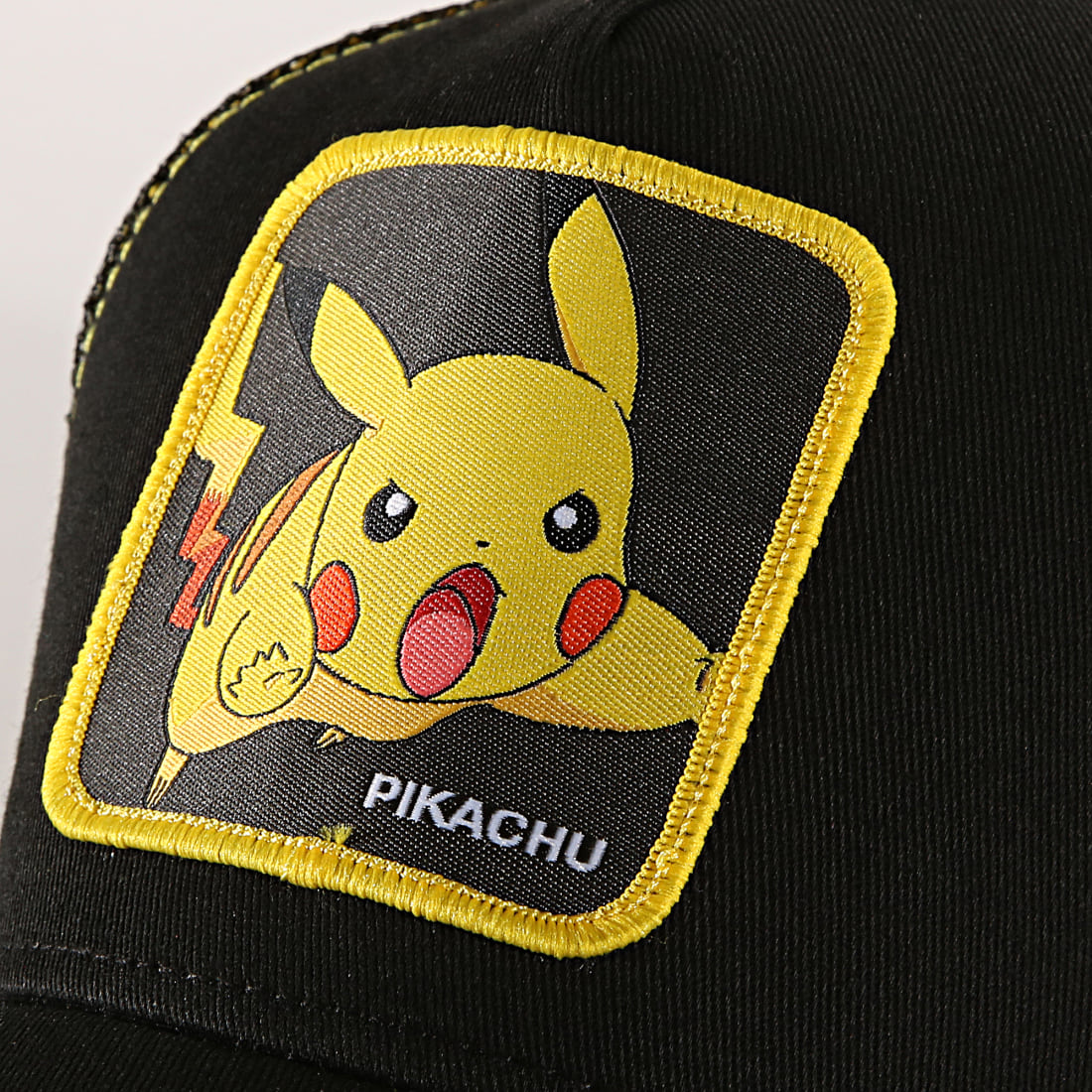Capslab Casquette Trucker Pikachu Noir Jaune