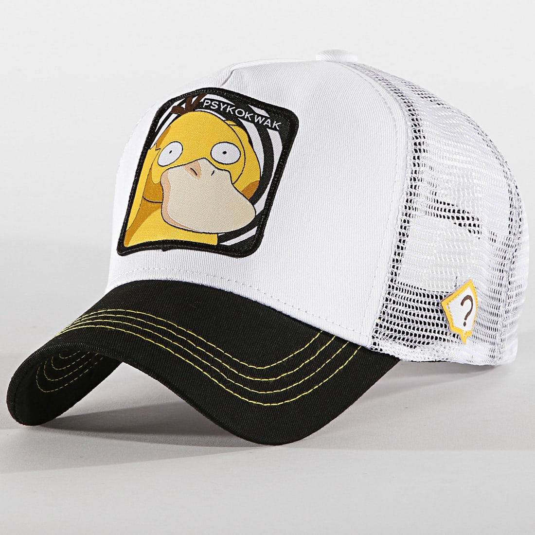 Capslab Casquette Trucker Psykokwak Blanc Noir