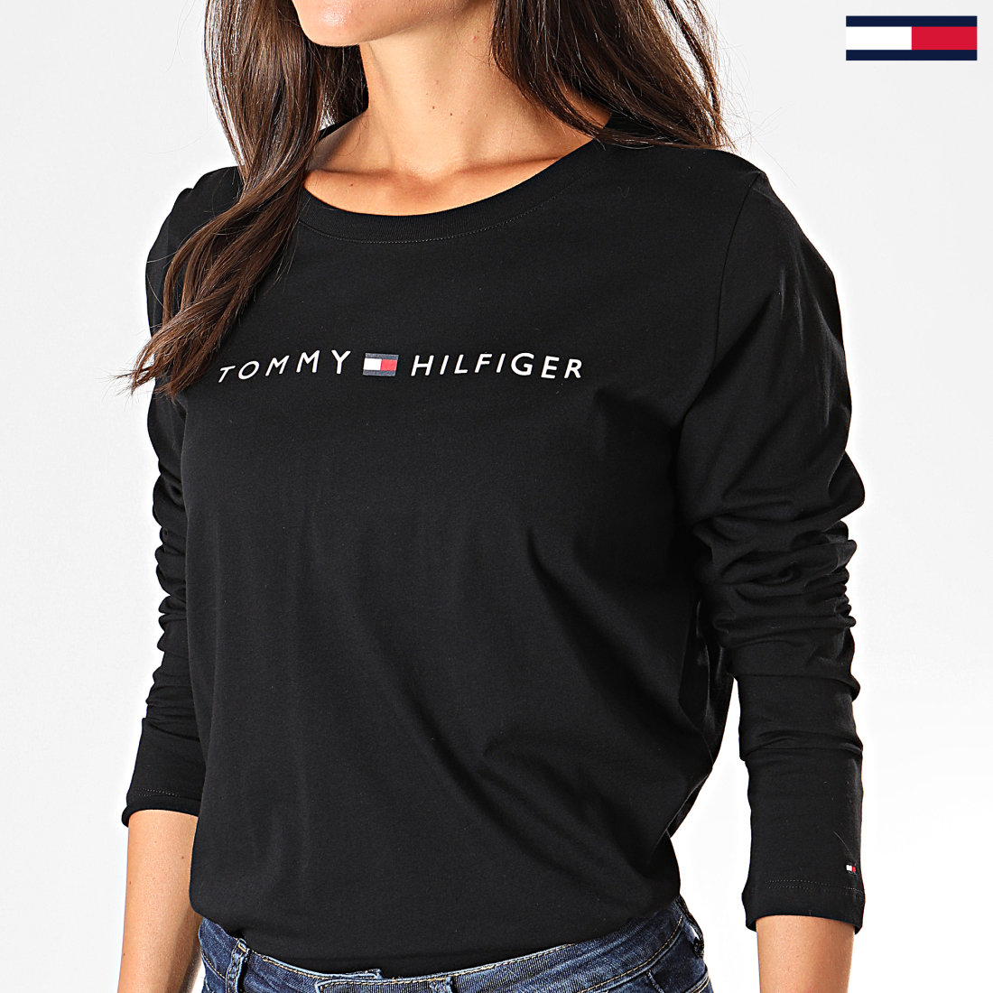 Haut manche longue tommy hilfiger femme best sale