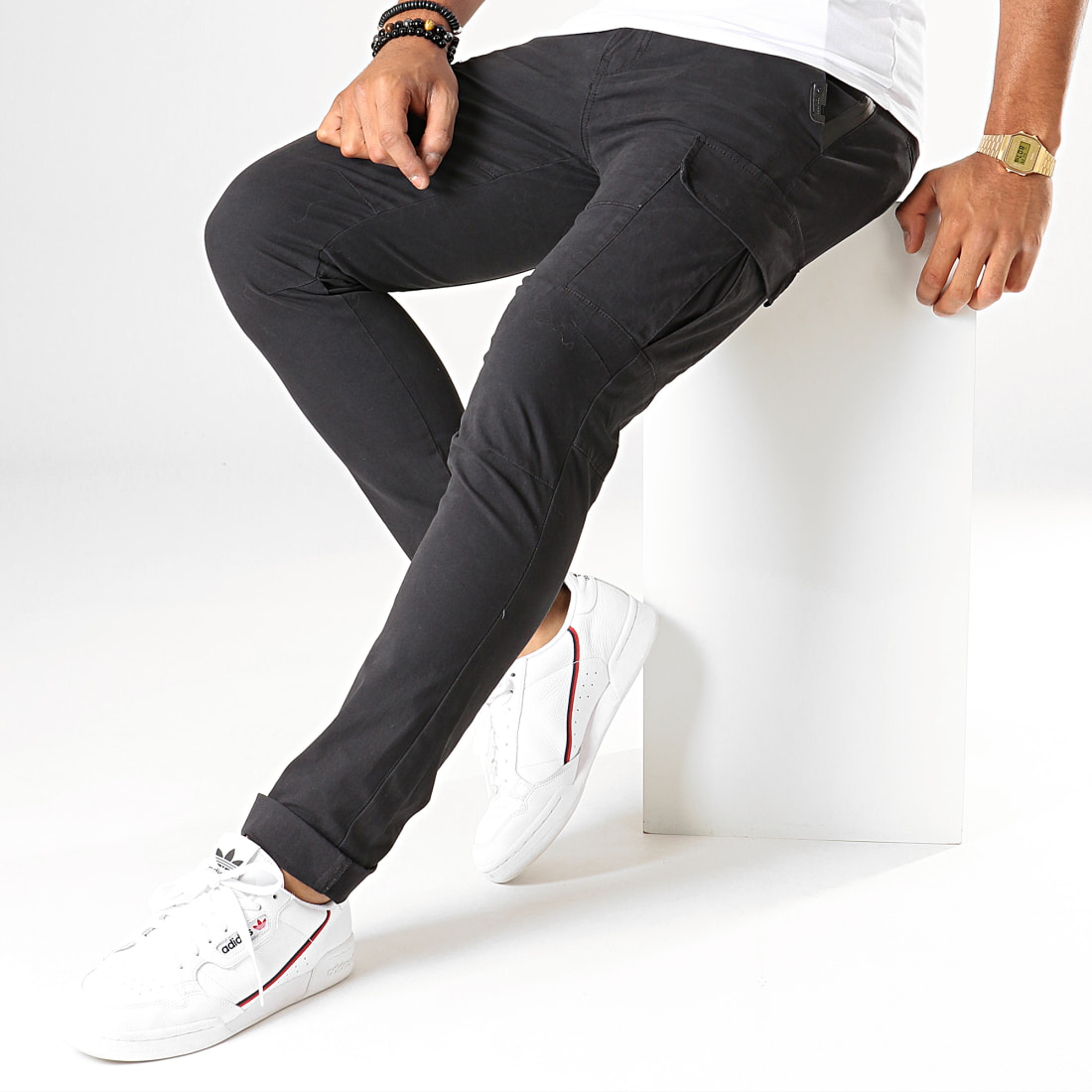 Indicode Jeans Pantalon Cargo Lilford Noir