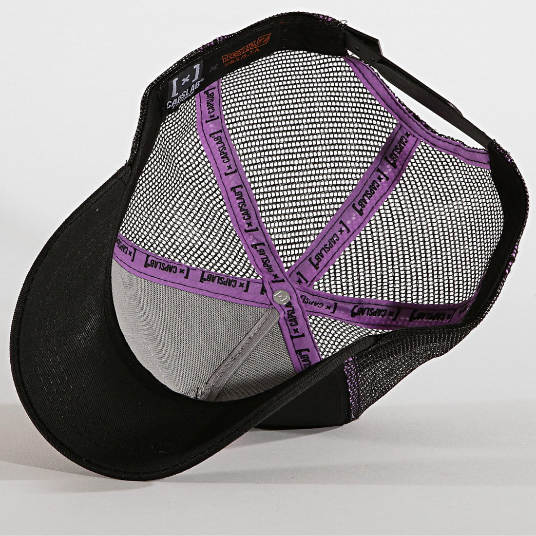 Capslab Casquette Trucker Kame Noir Violet