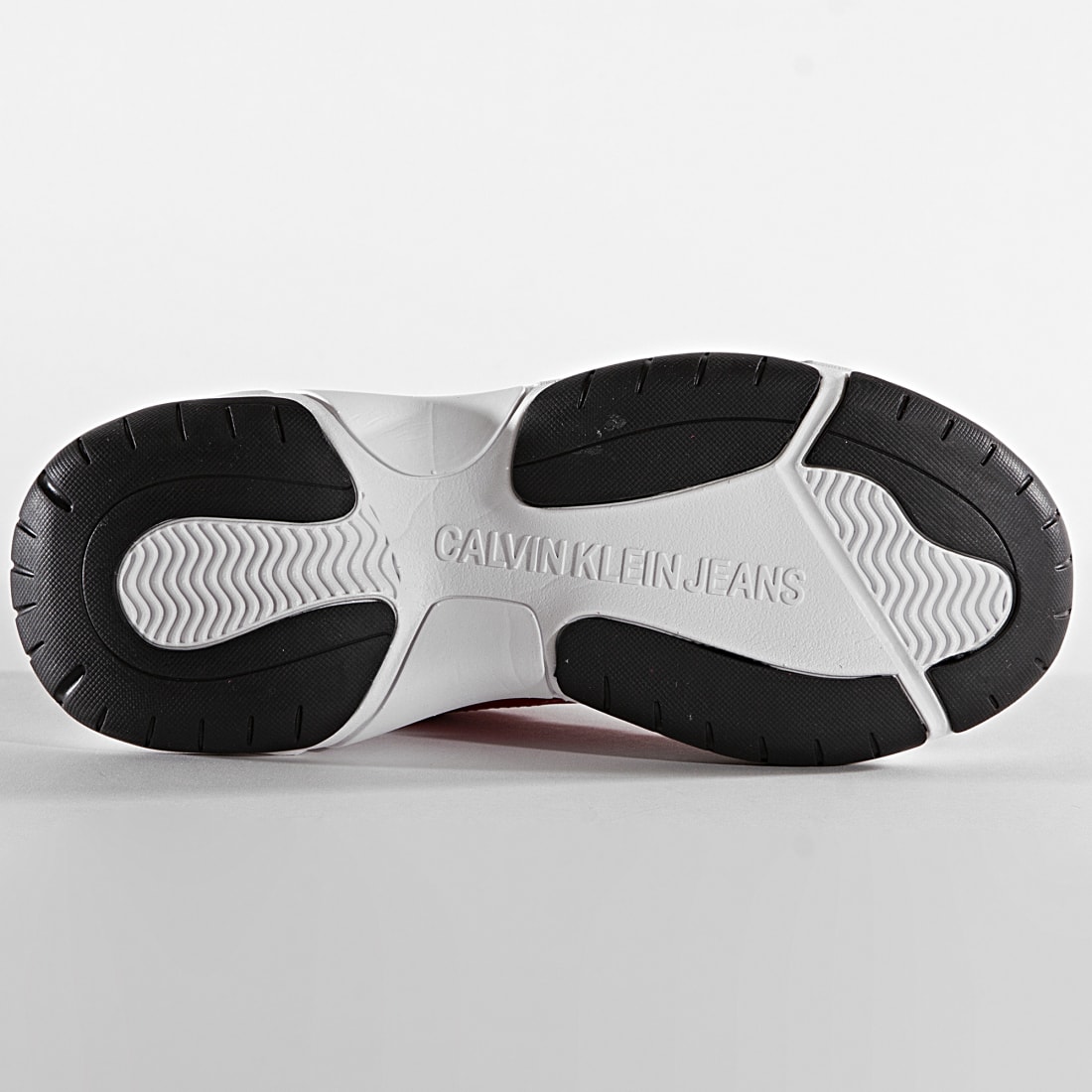 calvin klein marvin chunky sole trainers in white