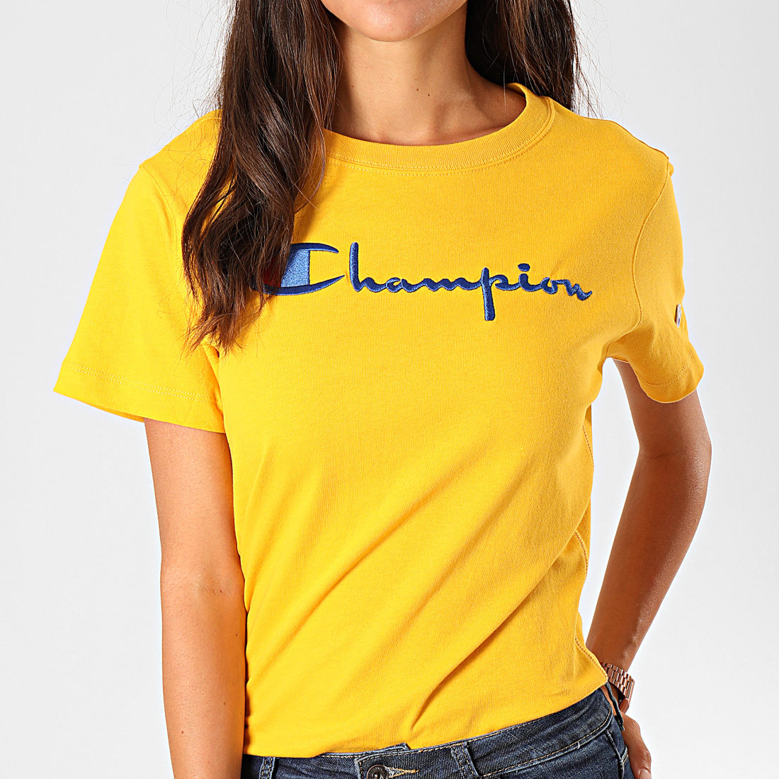 Champion Tee Shirt Femme 110992 Jaune