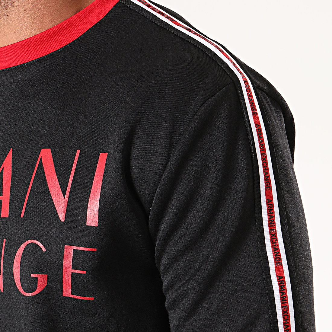 Armani Exchange Sweat Crewneck A Bandes 6GZM97ZJ4DZ Noir