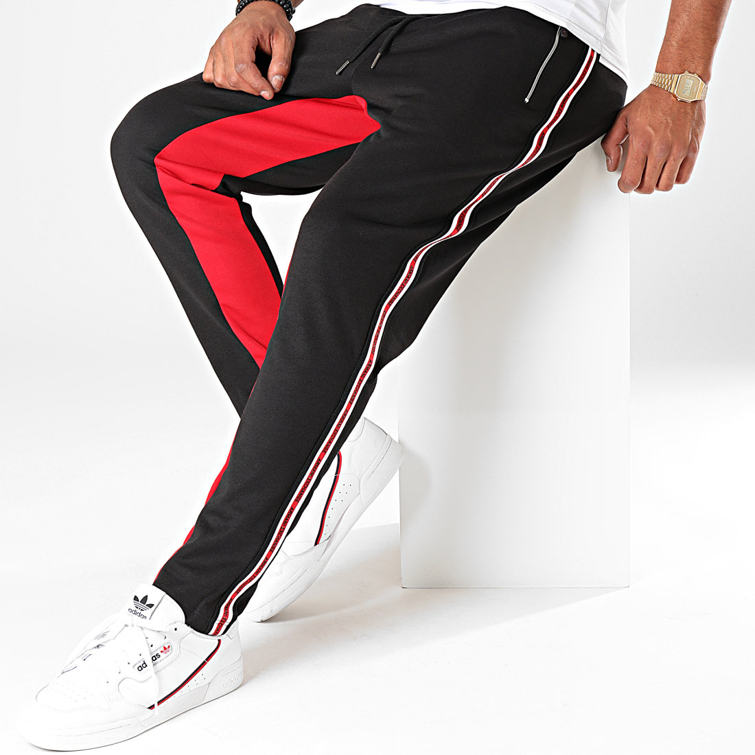 Armani Exchange Pantalon Jogging A Bandes 6GZP96ZJ4DZ Noir