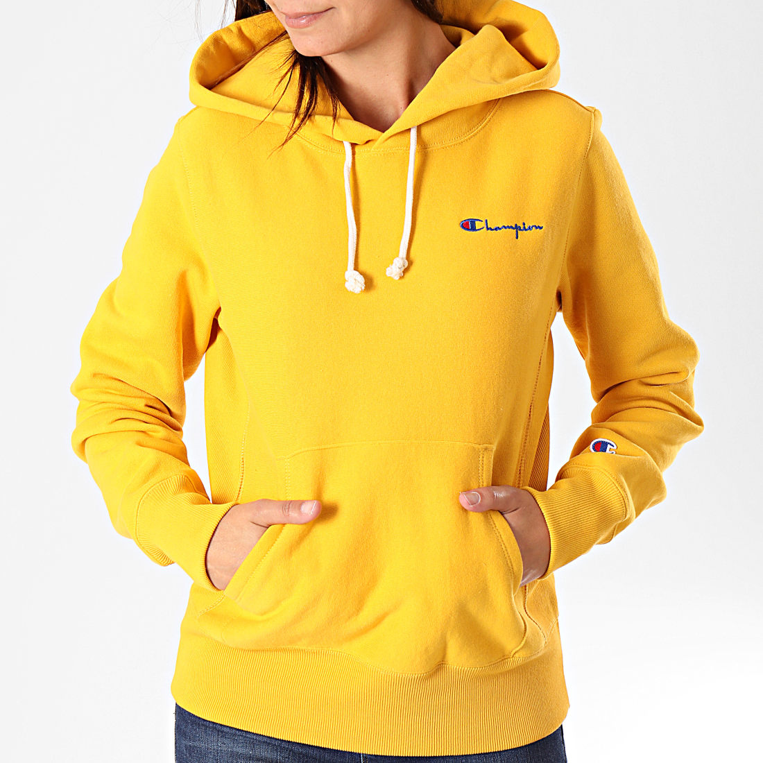 Champion - Sweat Capuche Femme 111556 Jaune ...
