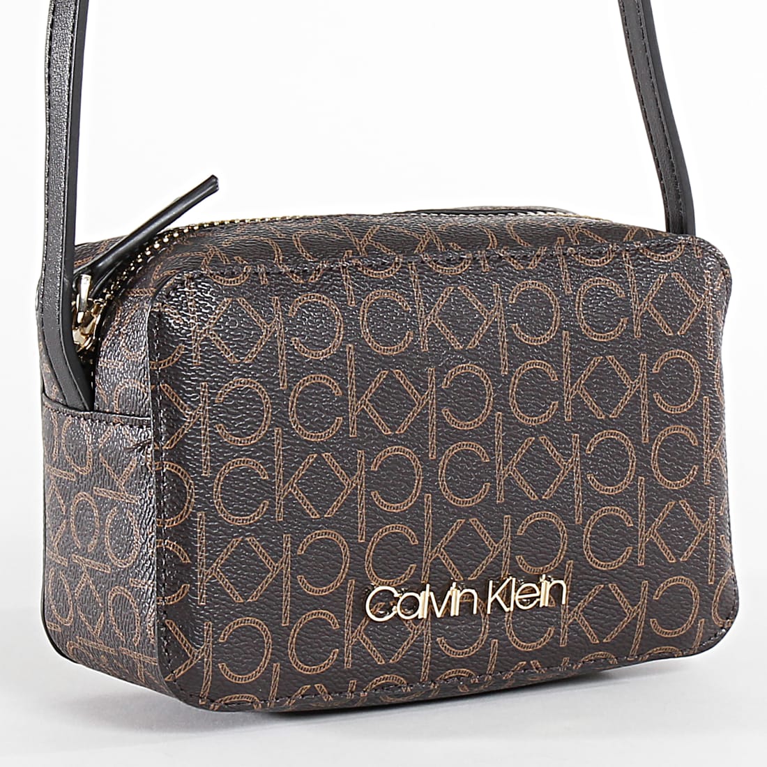 Calvin Klein Sac A Main Femme Camera Bag Mono 5868 Marron