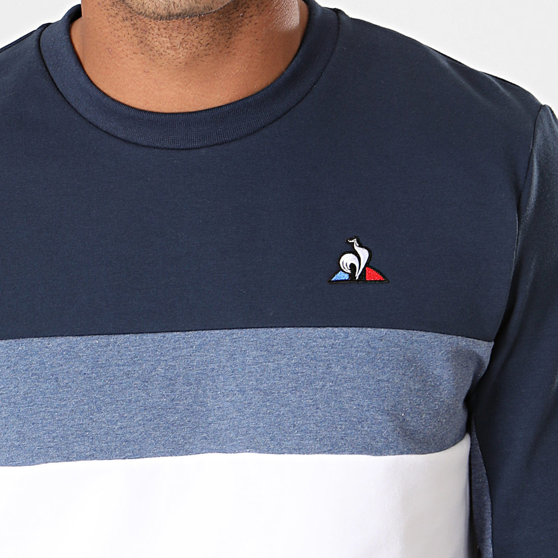 pull bleu blanc rouge coq sportif