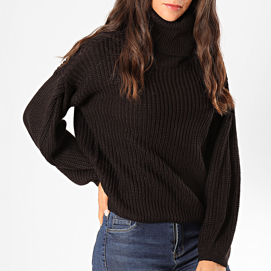 Deeluxe Pull Col Roulé Amplified Femme Camil Noir