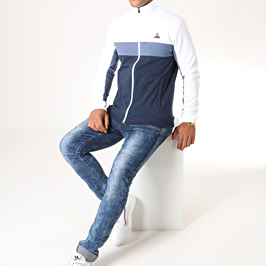 veste le coq sportif bleu blanc rouge