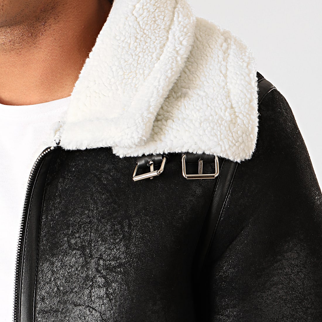 Frilivin - Blouson Col Mouton QQ568 Noir ...