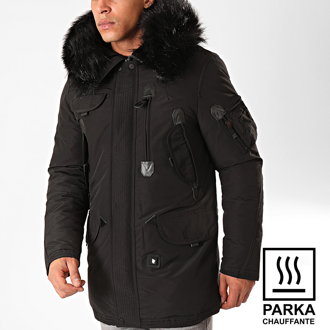 Comme Des Loups Parka Chauffante Fourrure Copenhagen Noir Comme Des Loups | La Boutique Officielle