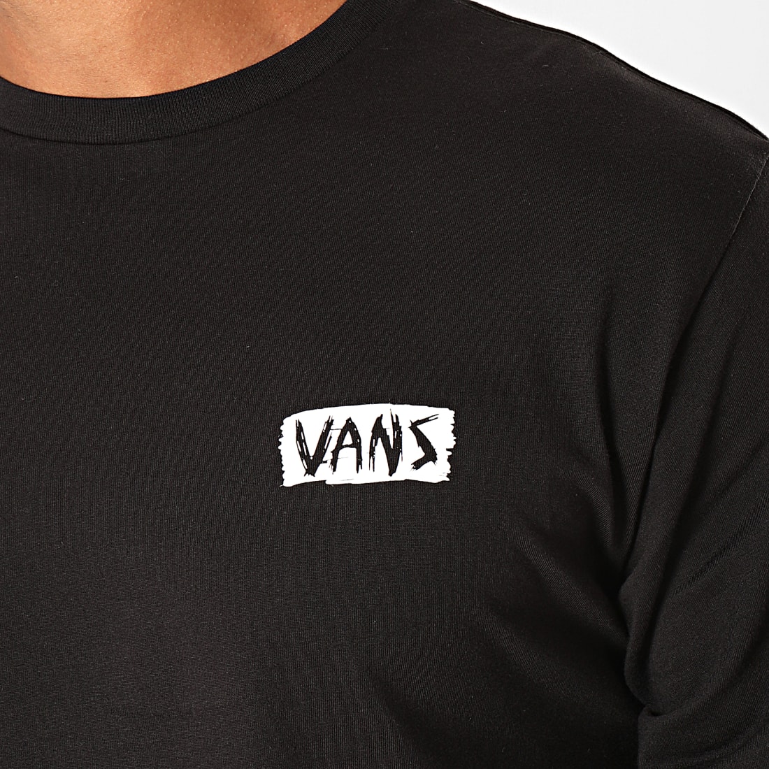 Vans Tee Shirt Manches Longues Scratched A49kg Noir 