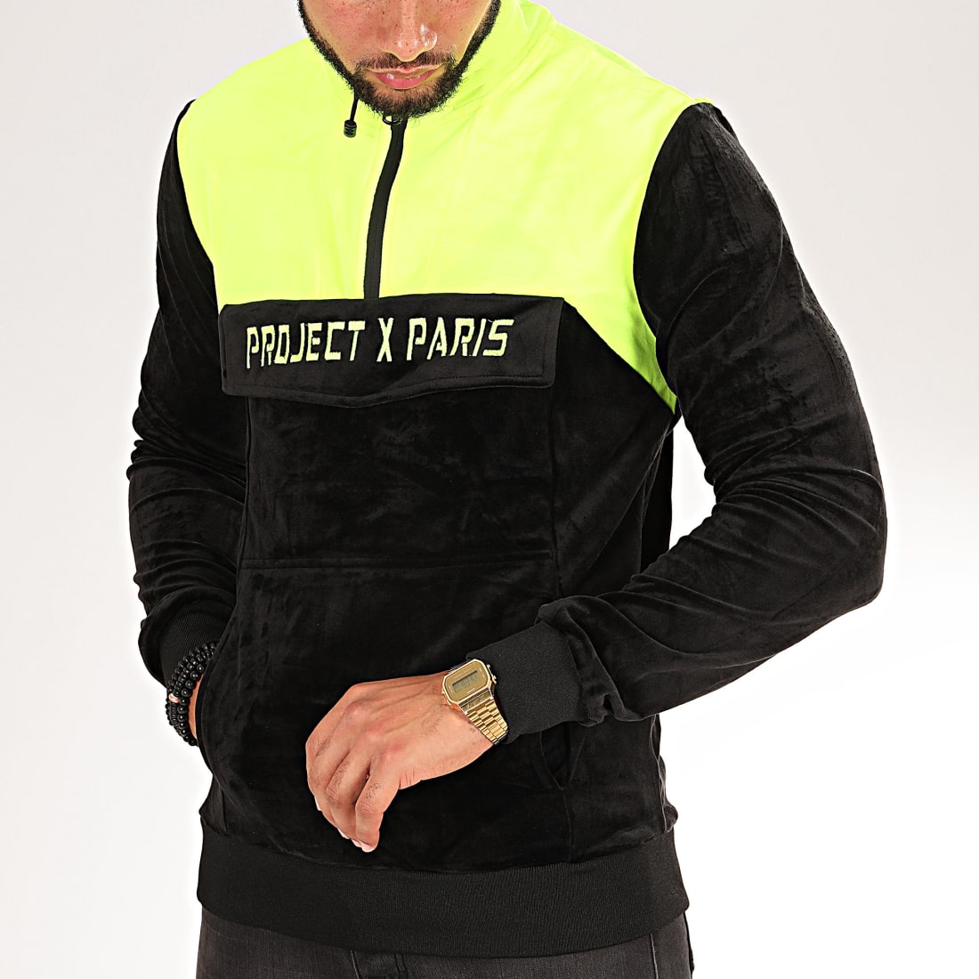 Project X Paris À CAPUCHE RÉFLÉCHISSANTE - Training jacket - jaune