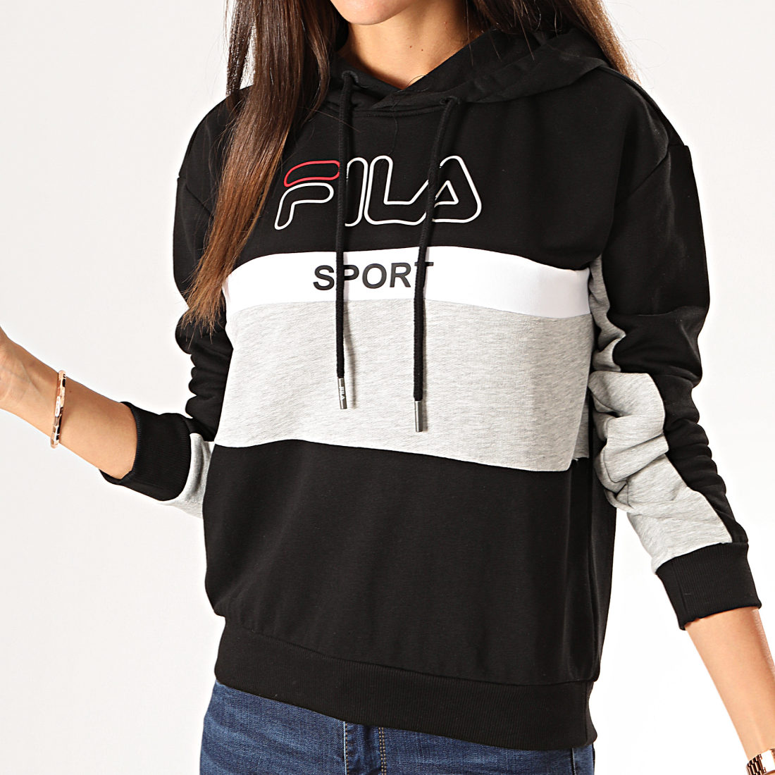 Sweat fila femme gris hot sale