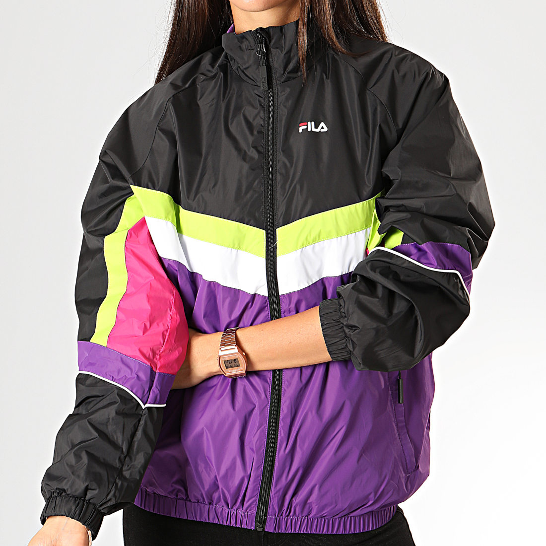 Fila - Coupe-Vent Femme Ransom 687226 Noir Violet ...