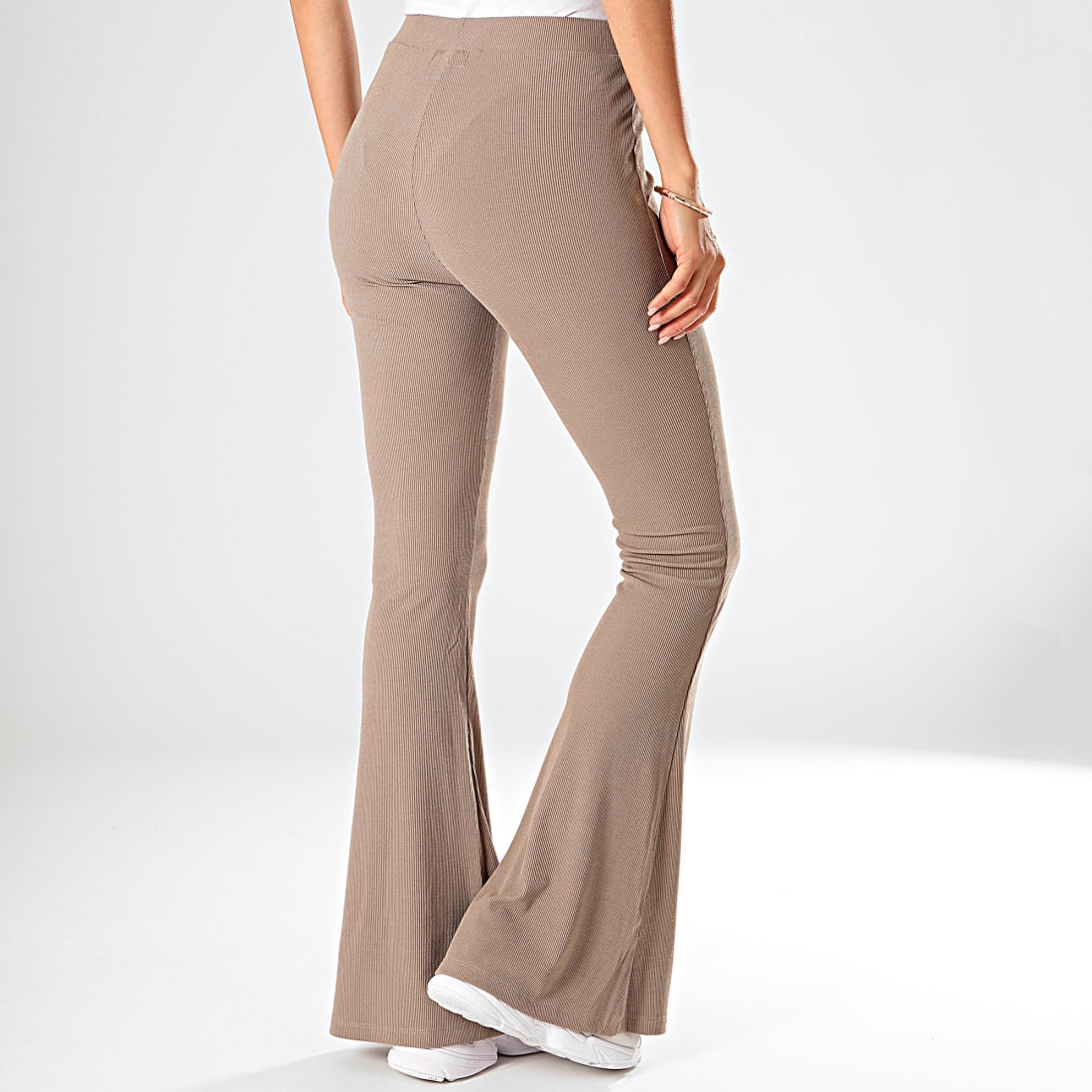 pantalon jean évasé femme