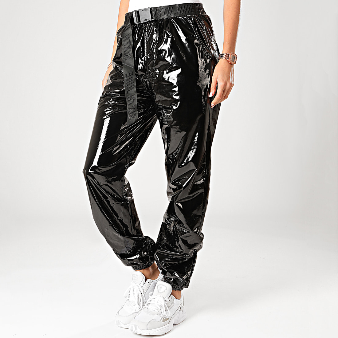 Pantalon vinyle noir femme top