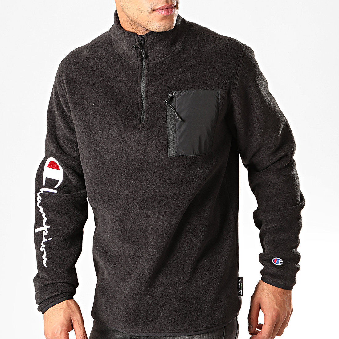 Champion Sweat Col Zippé 213721 Noir