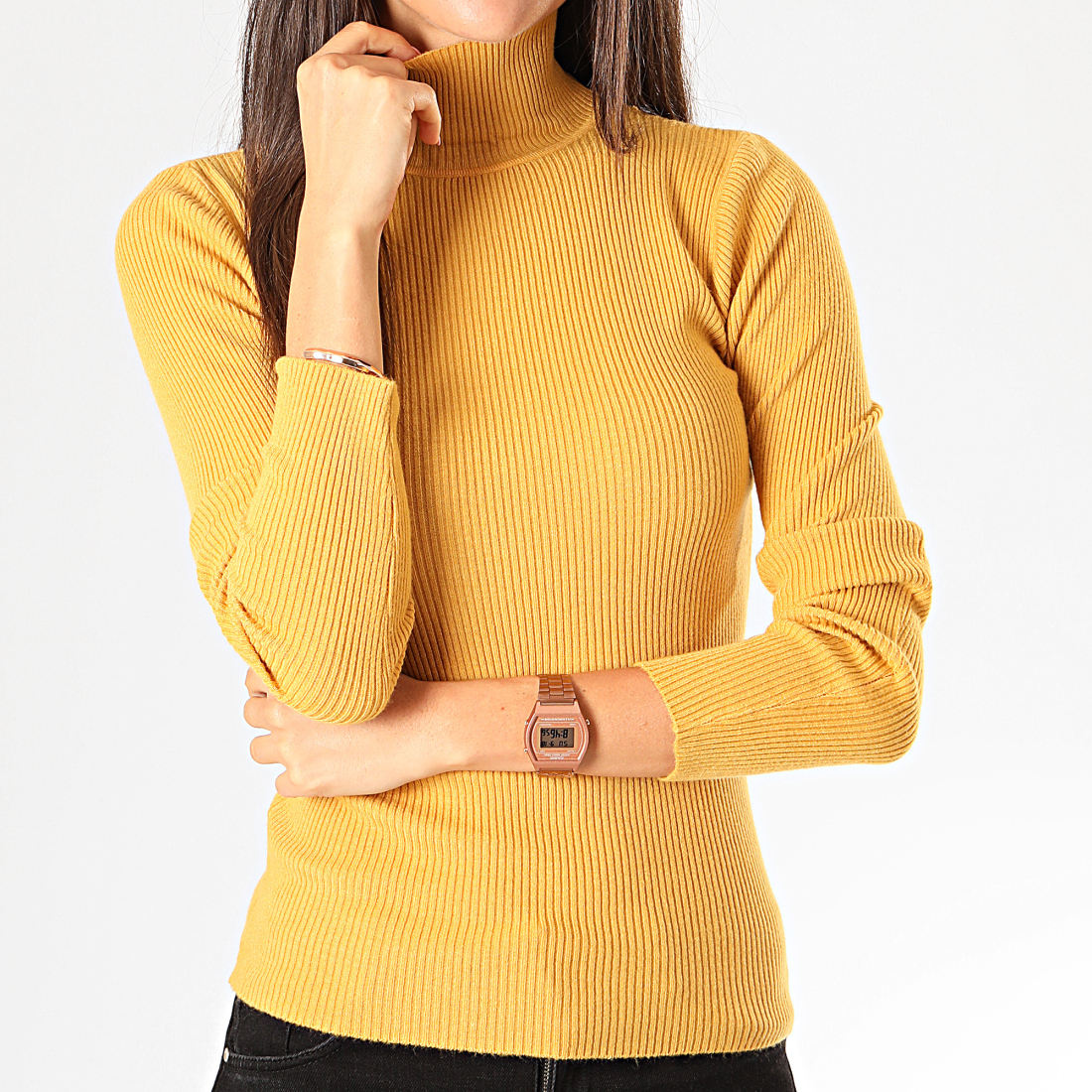 Girls Only - Pull Femme D908 Jaune Moutarde ...