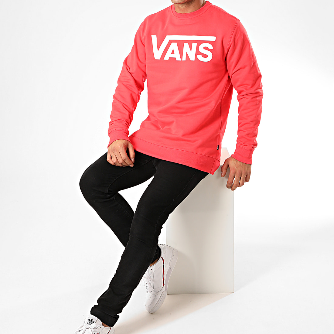 Vans Sweat Crewneck Classic Crew II A456A0HI Rouge Blanc