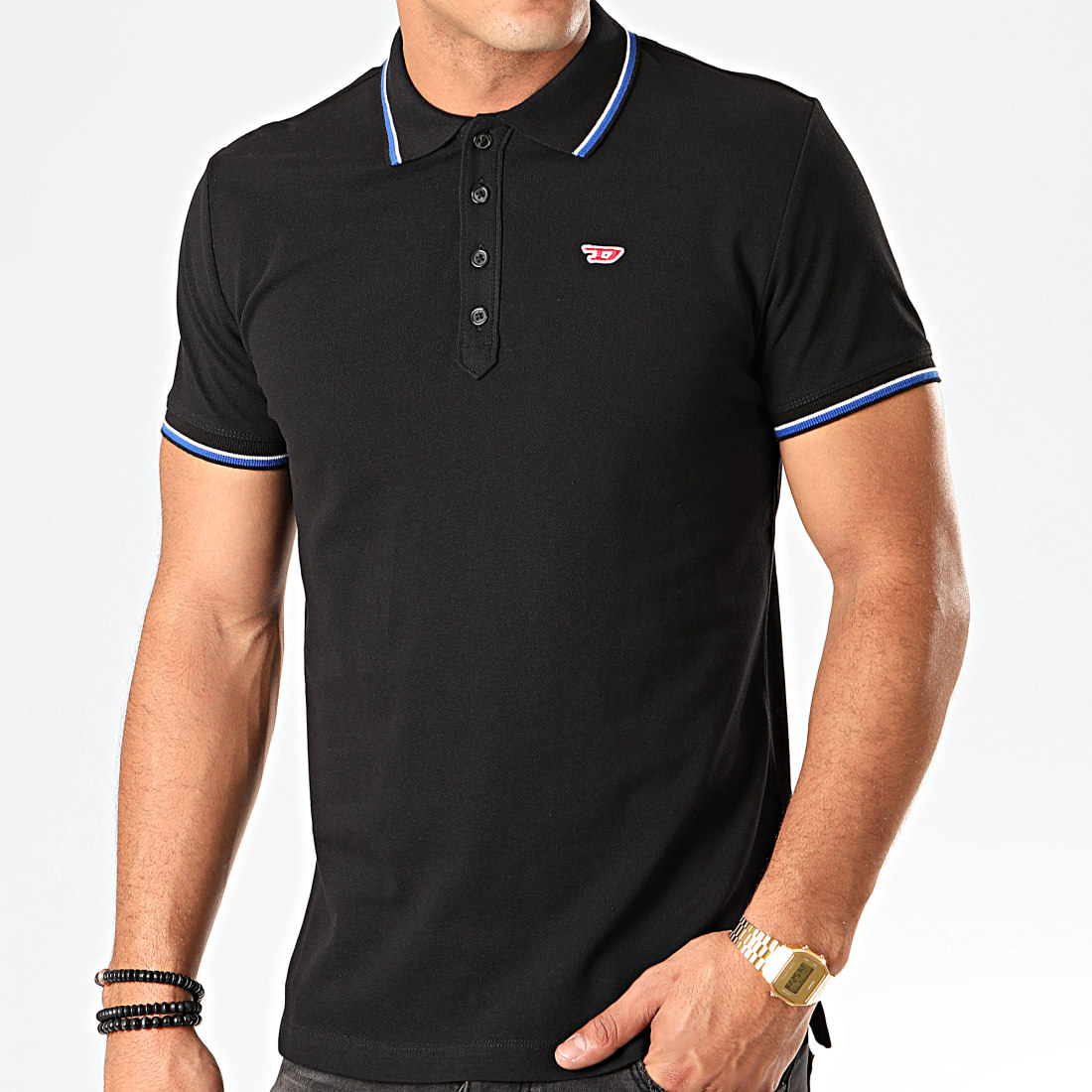 Diesel Polo Manches Courtes Randy New 00SW7C0MXZA Noir