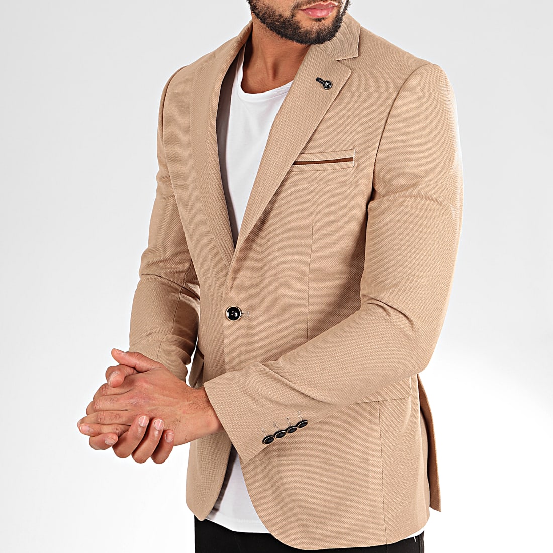 Black Needle Veste Blazer 20245 Beige