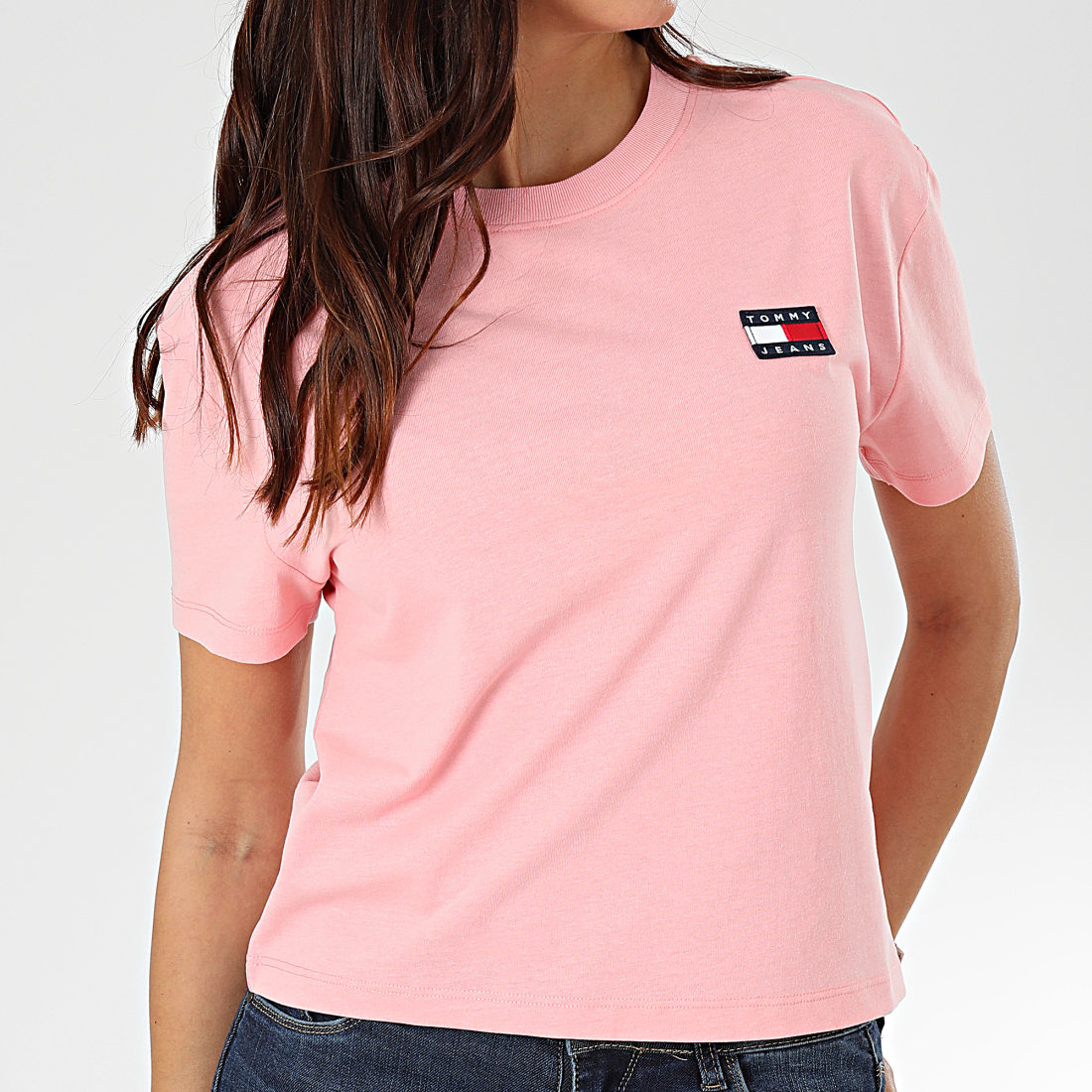 Tommy Hilfiger - Tee Shirt Femme Tommy Badge 6813 Rose ...