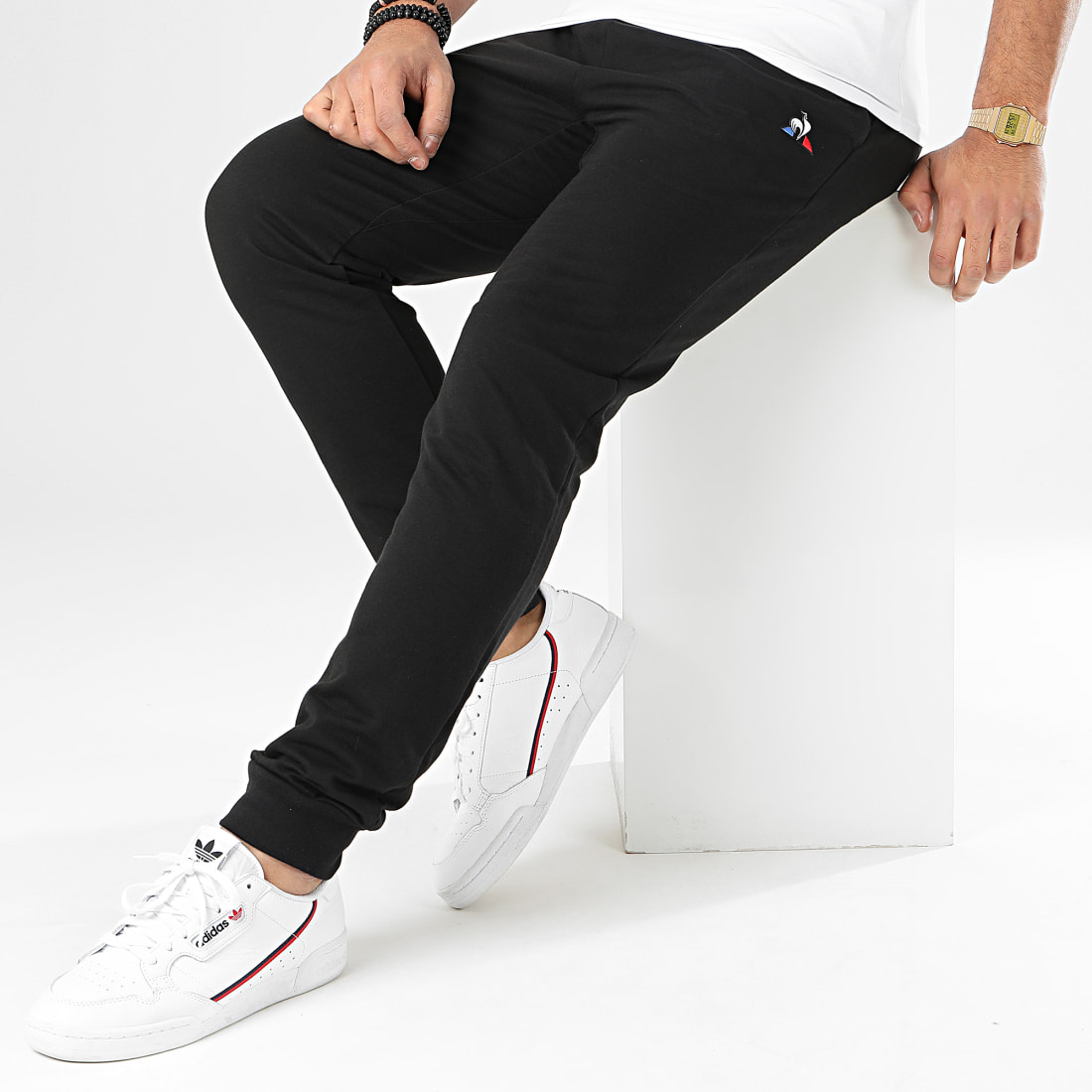 Le Coq Sportif - Pantalon Jogging Regular N1 1921051 Noir ...