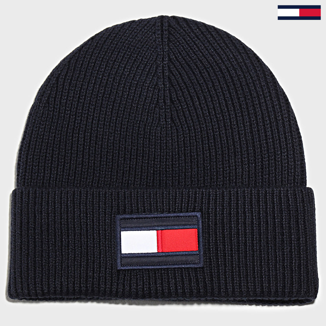 Tommy Hilfiger - Bonnet Big Flag 5612 Bleu Marine ...