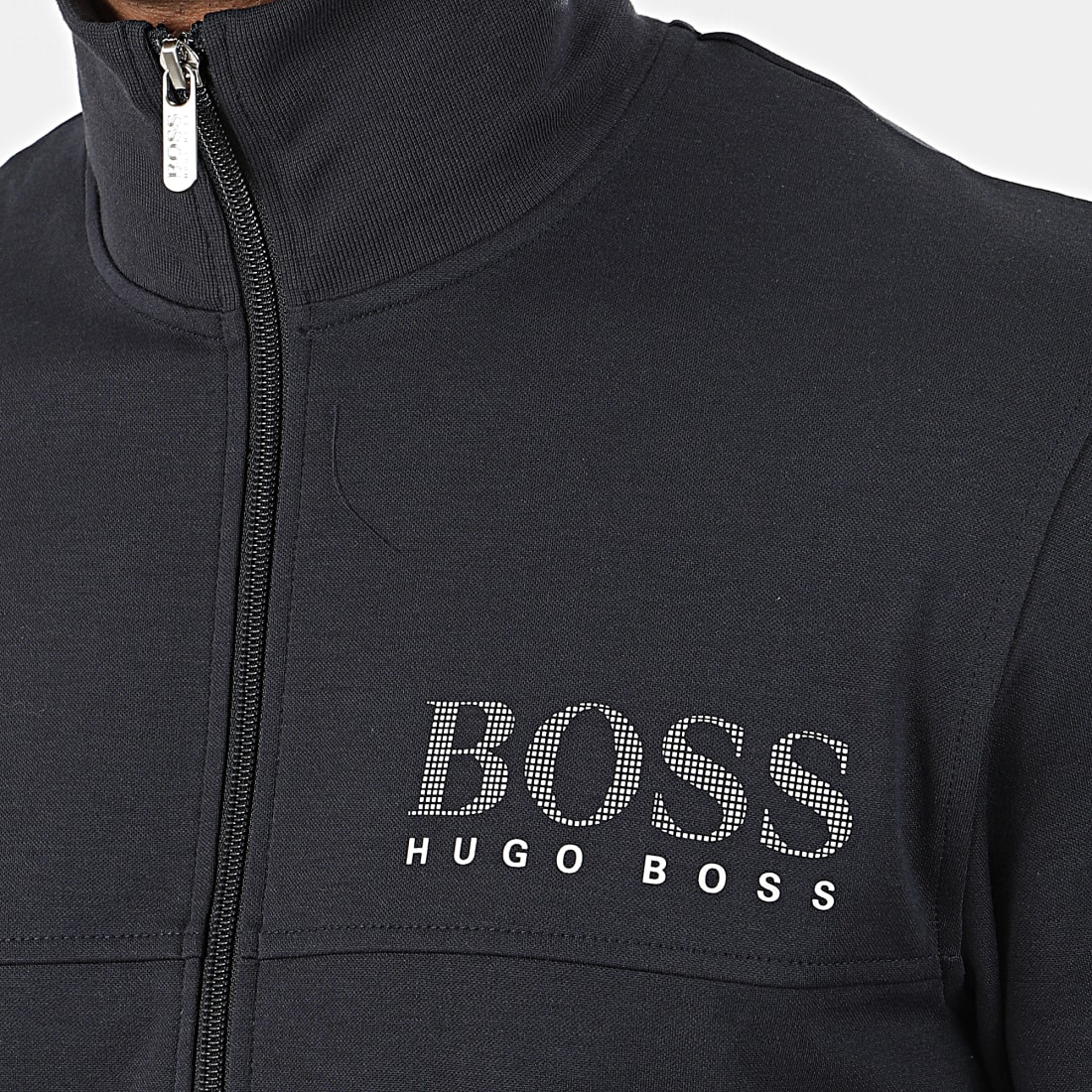Hugo Boss - Veste Zippée 50420366 Bleu Marine ...
