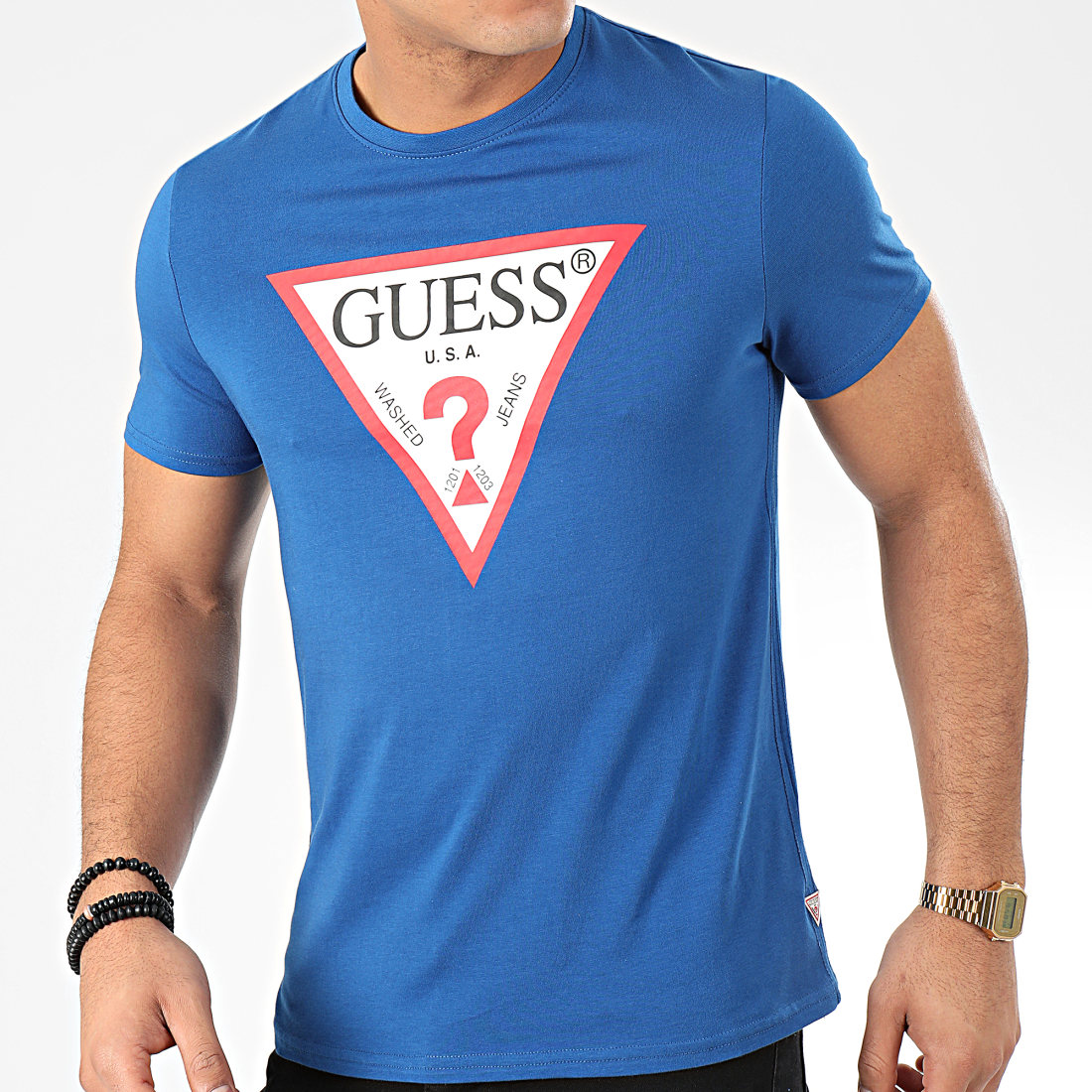 Guess - Tee Shirt M01I71-I3Z00 Bleu Roi ...