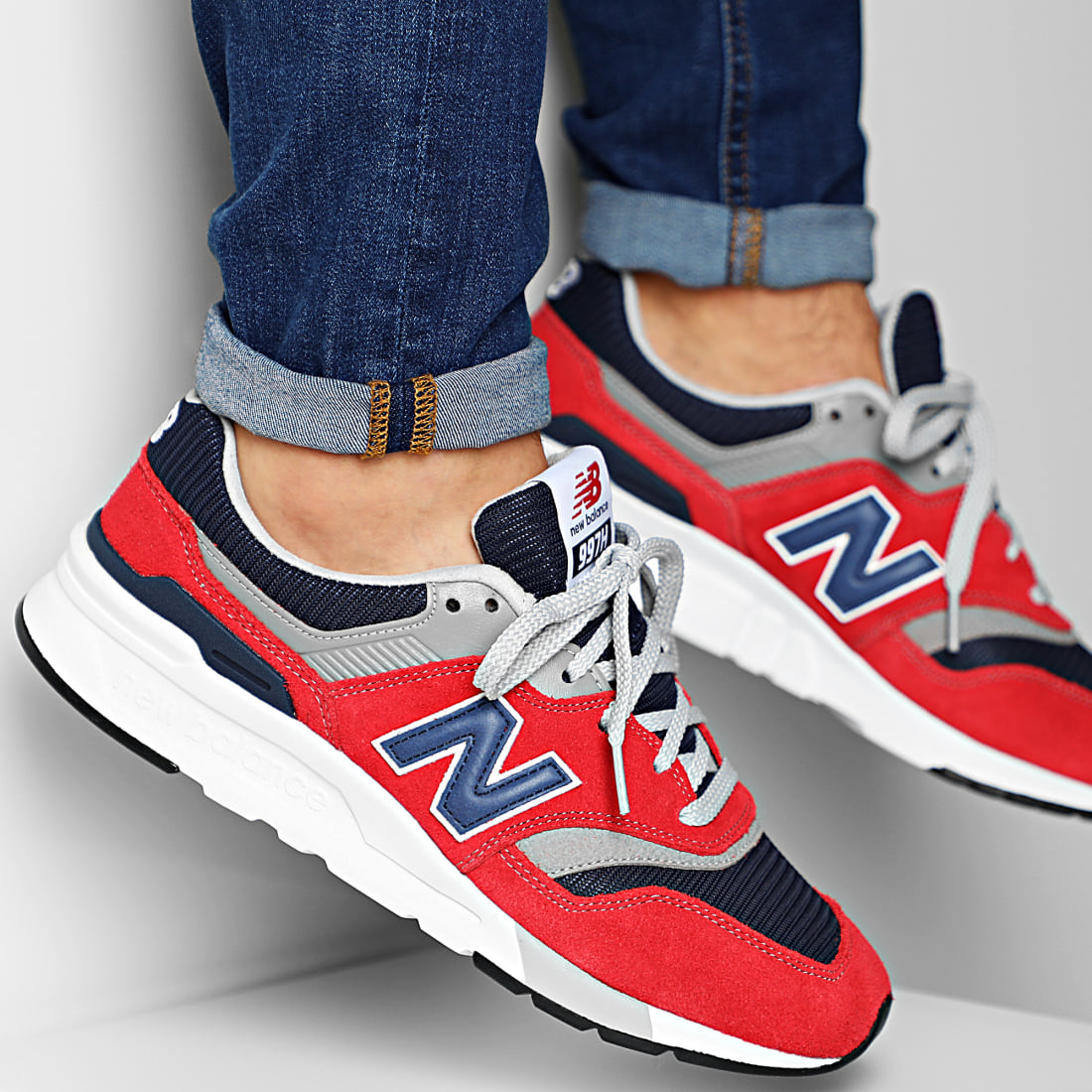 New Balance - Baskets Lifestyle 997 774411 Red Navy ...
