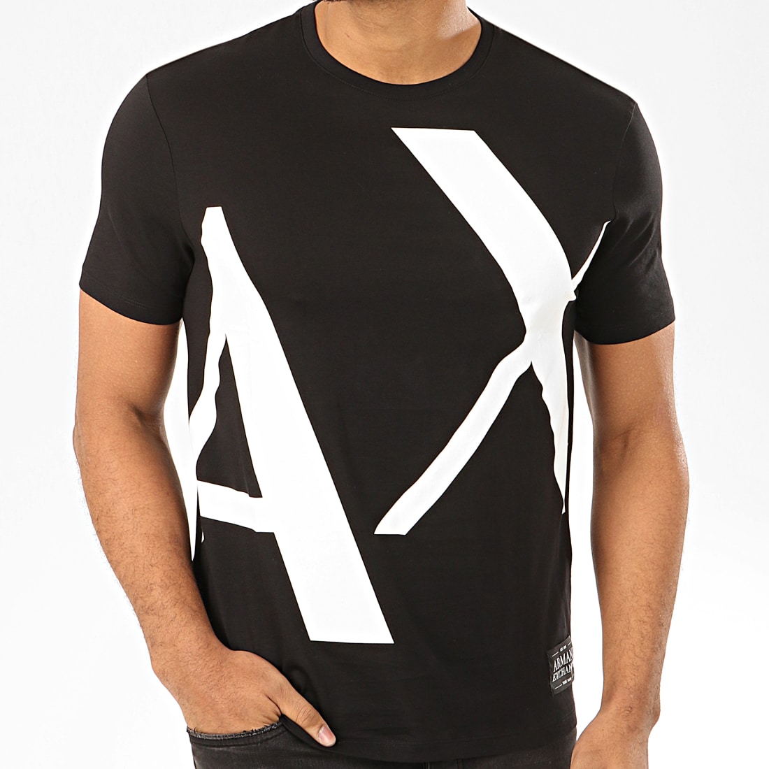 Armani Exchange - Tee Shirt 3HZTBG-ZJA5Z Noir - LaBoutiqueOfficielle.com
