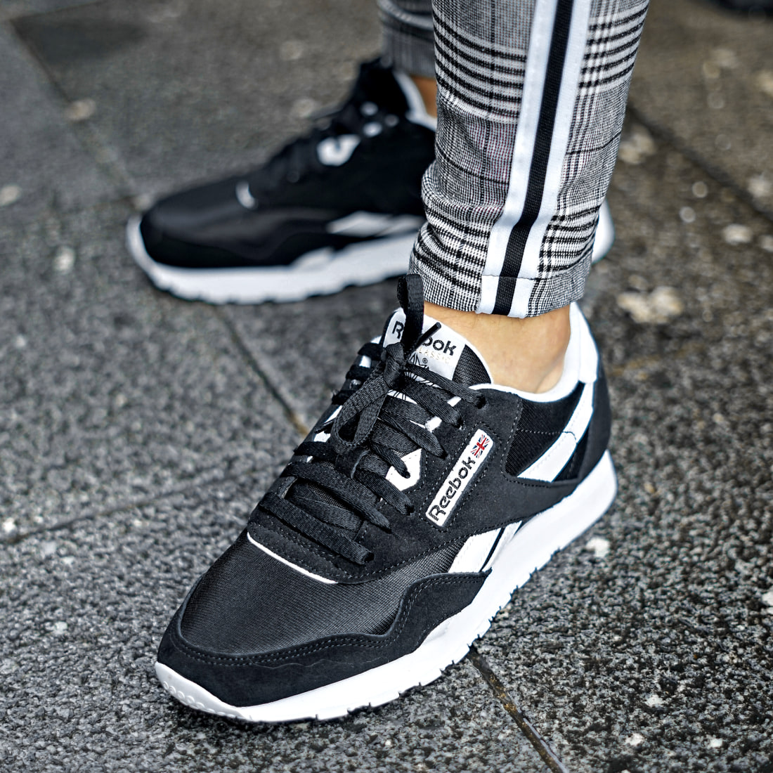 Reebok - Baskets Classic Nylon FV1592 Black White ...