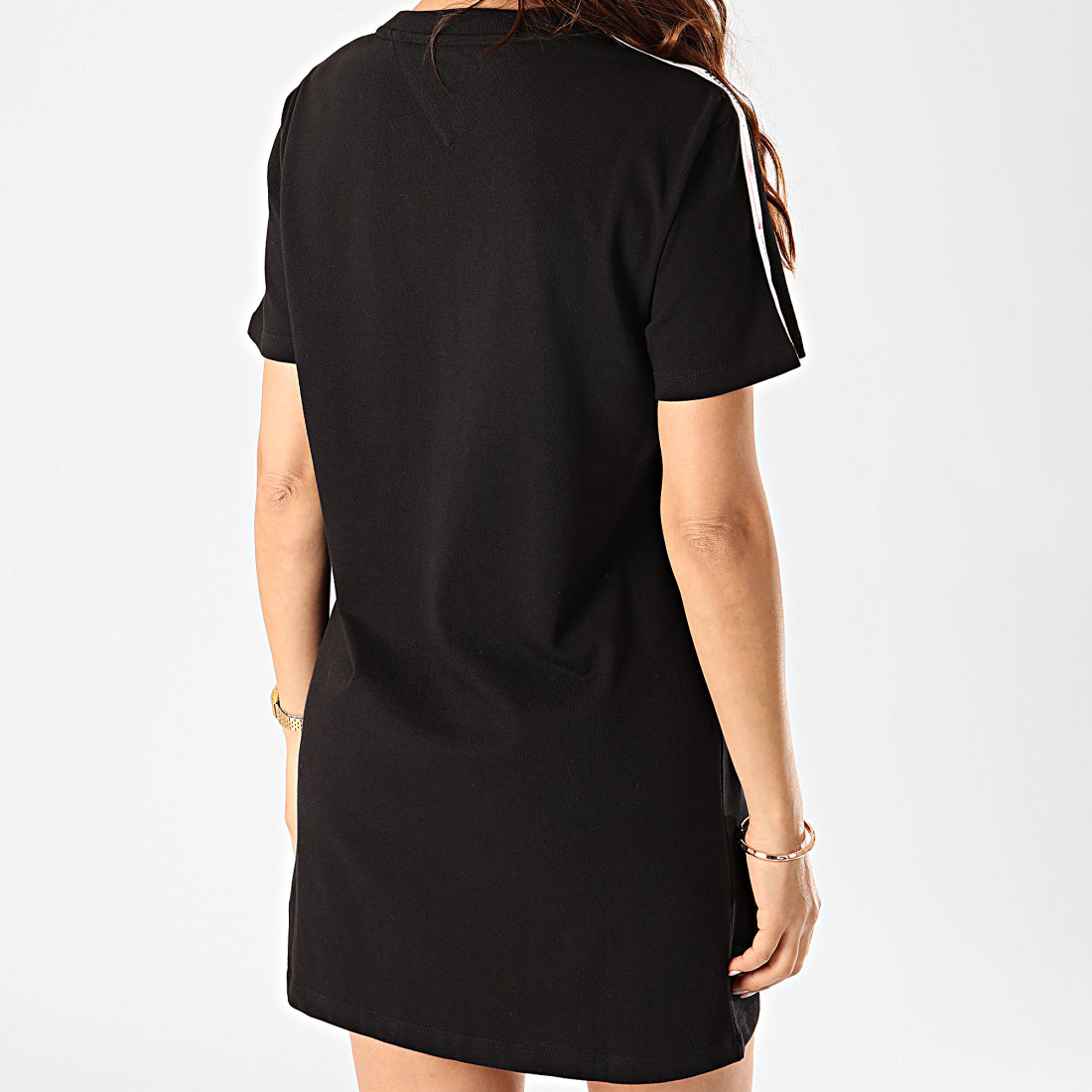 Tommy Hilfiger - Robe Tee Shirt Femme A Bandes Tape Detail ...