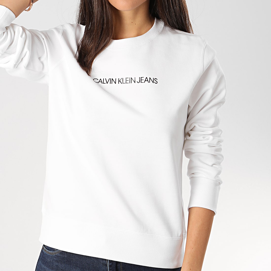 Calvin Klein - Sweat Crewneck Femme Institutional 2873 ...
