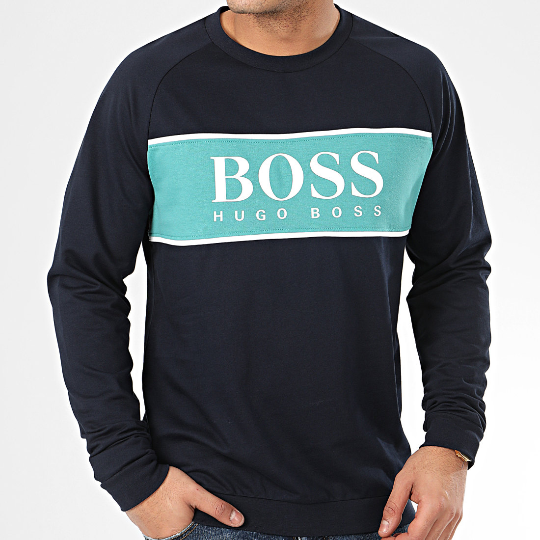 Hugo Boss Sweat Crewneck Authentic 50424812 Bleu Marine