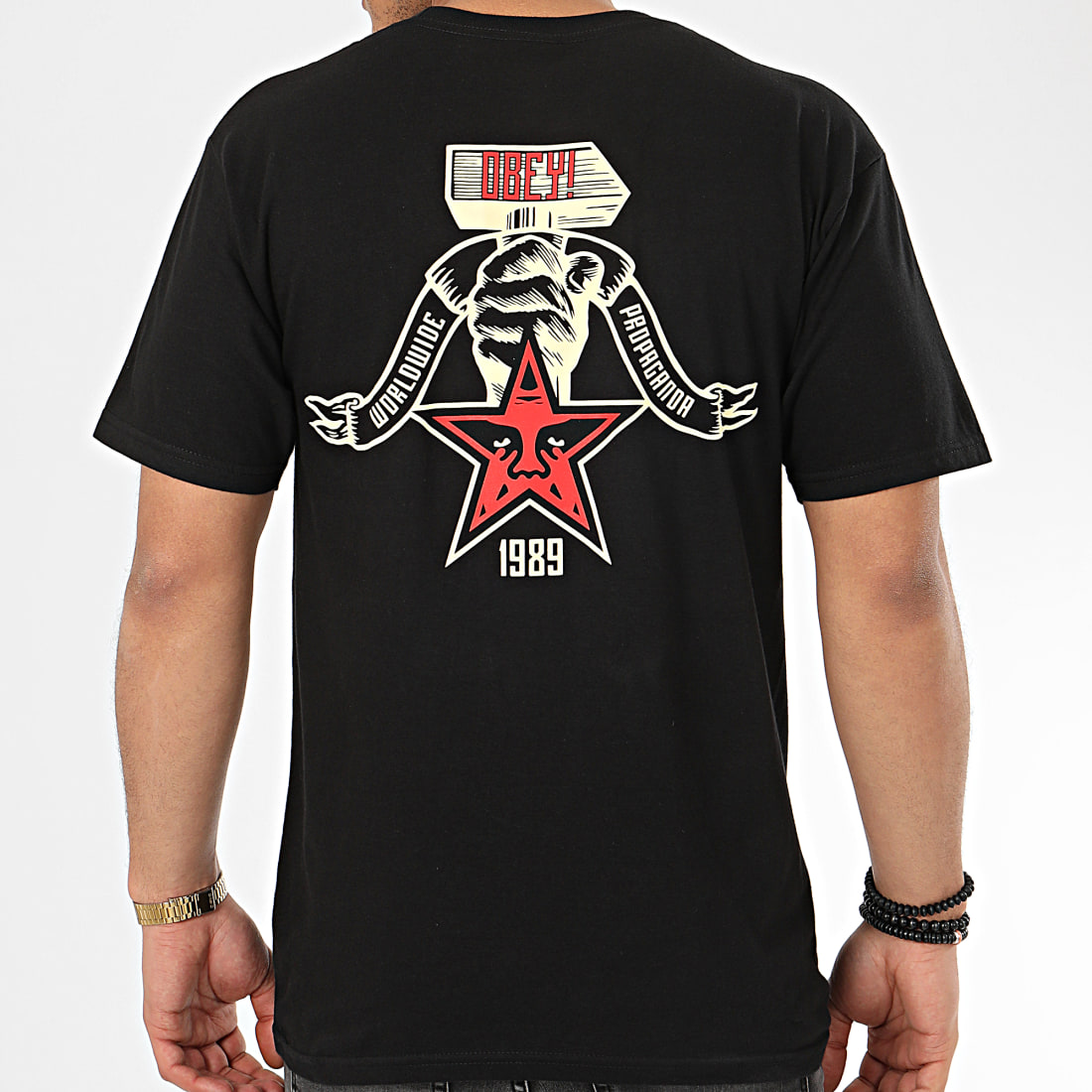 Obey Tee Shirt Hammer Noir