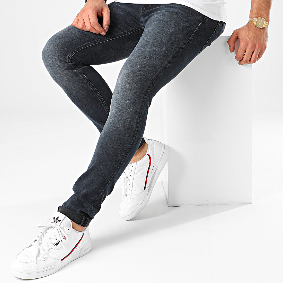 Jack And Jones Jean Skinny Liam Original Bleu Brut