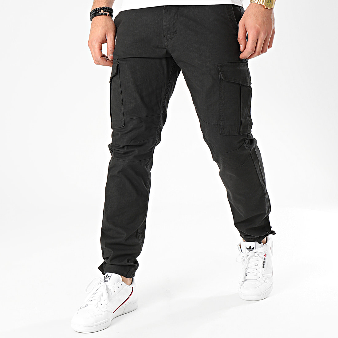 Jack And Jones Pantalon Cargo Rob Alfa Noir