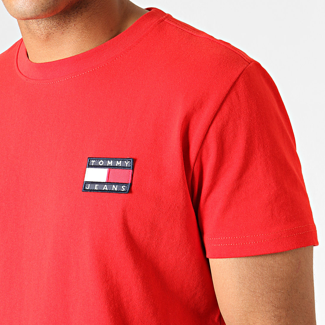 Tommy Jeans Tee Shirt Tommy Badge 6595 Rouge