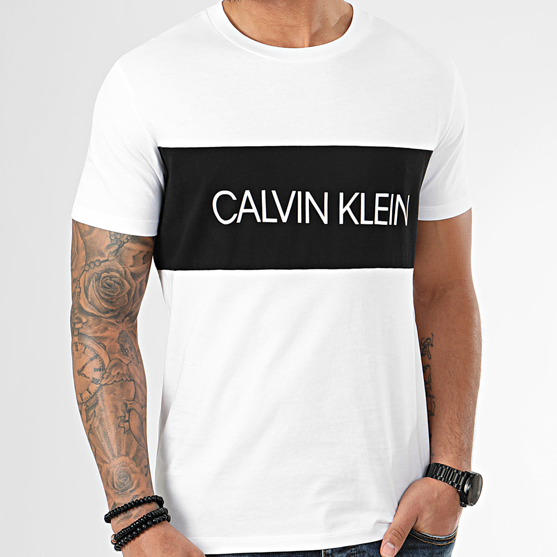 Calvin Klein Tee Shirt Relaxed 0477 Blanc