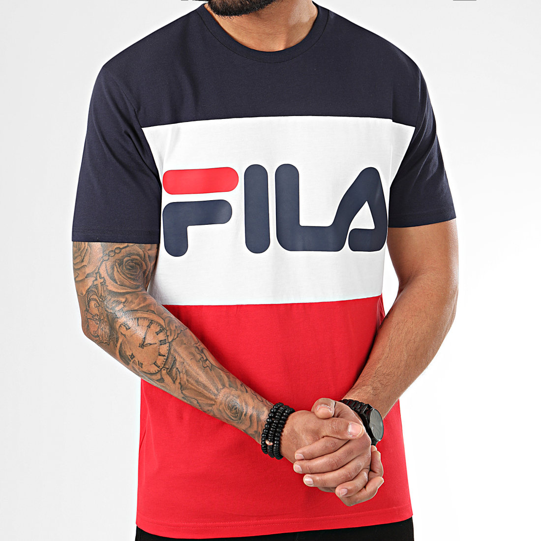 T shirt blanc fila sales